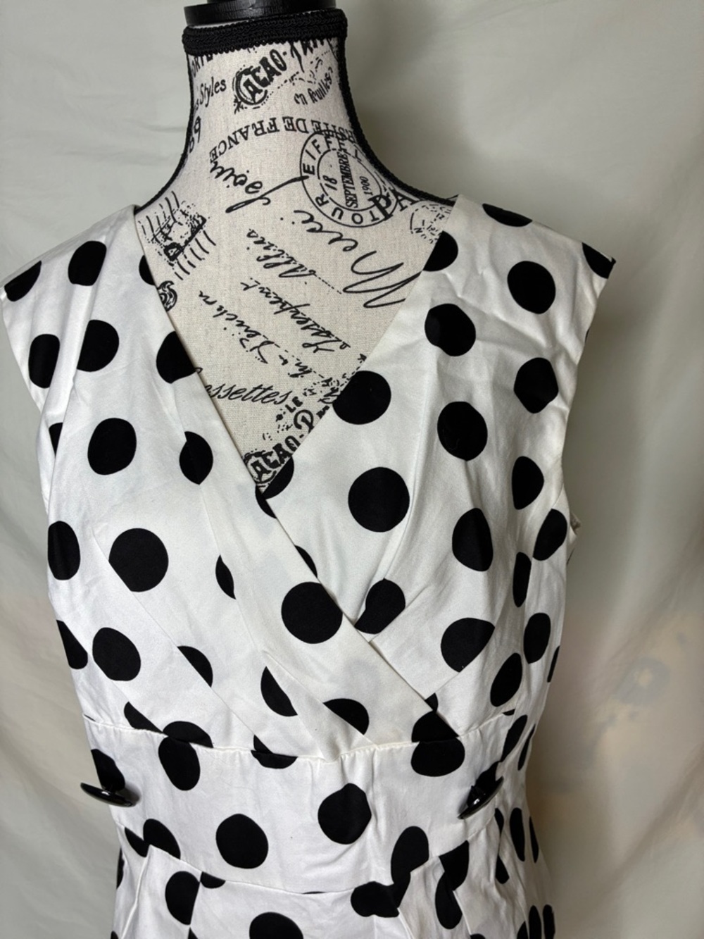 🆕Helene Berman Cotton Retro Style Polka Dot Dress 8 - Picture 4 of 7